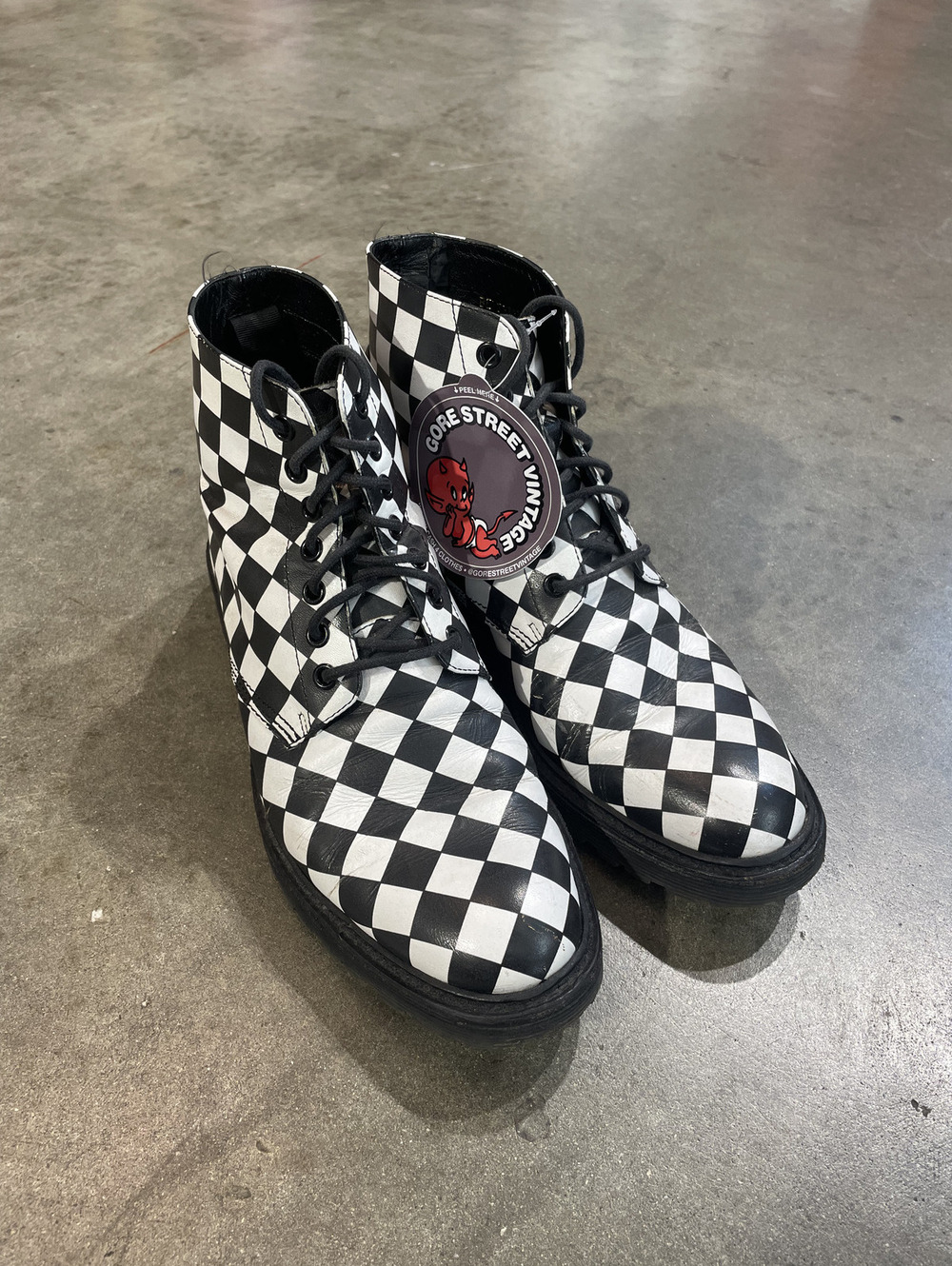 HEDI SLIMANE SAINT LAURENT PARIS Checker Boots Size 40